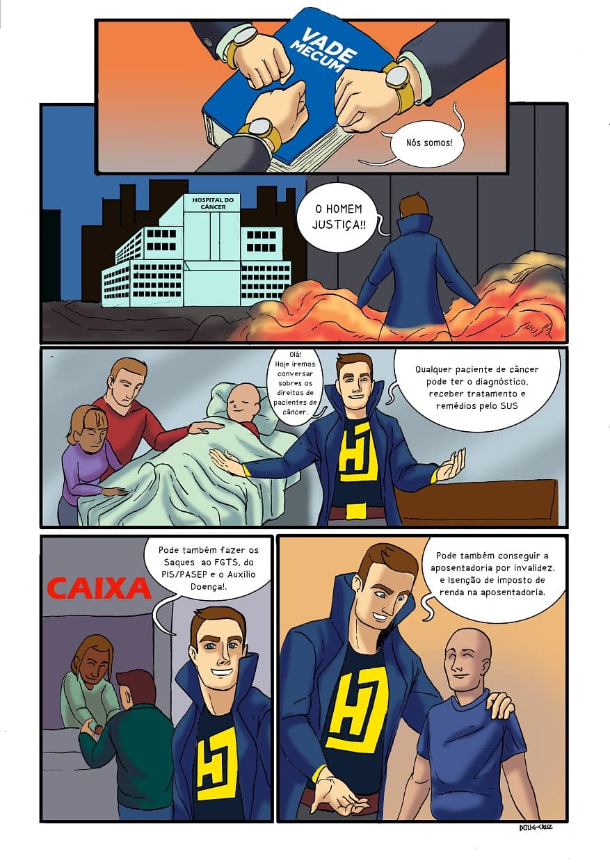 Quadrinho — Câncer: Direitos e Garantias